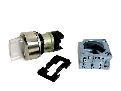 Siemens 3SB35 01-2TA71 New Genuine Original 22mm Metal Round Illuminated Selector Switch