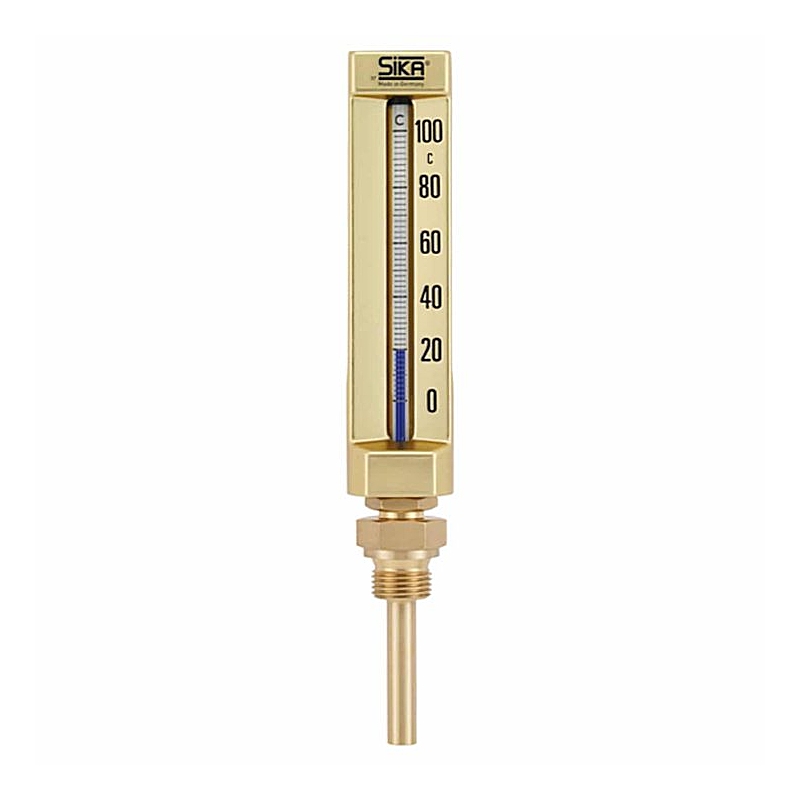 Sika 174B New Industrial Thermometer, Anodized Gold, 0-100°C, 160mm, G 1/2