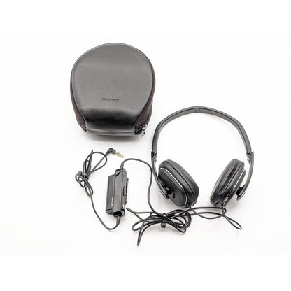 Sony MDR-NC40 Noise Cancelling Headband Compact Folding Headphones, Black, 3.5mm