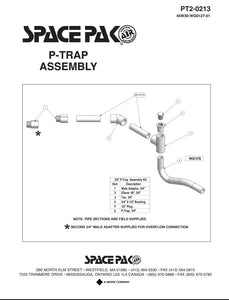 Spacepak PT2-0213 P-Trap Assembly 45W30-WG0127-01 (PT20213)