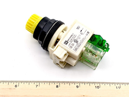 Square D/Schneider Electric 9001SK2L35LYYH5 New Genuine Original 30mm Illuminated Push Button (27680886)