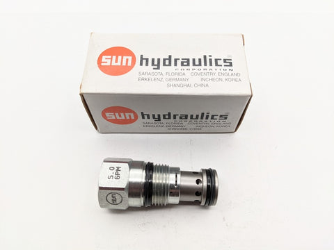 Sun Hydraulics FQCA XAN-5.00-GPM New Genuine Original Flow Fuse / Fixed-Orifice Valve