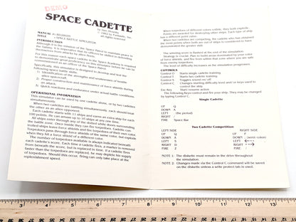 Space Cadette Game for Apple II, Complete Original Release With Booklet & 5.25" Floppy Disk