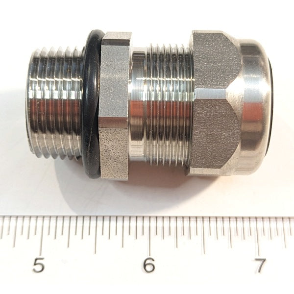 T&B 2931SST Stainless Steel Liquidtight Strain Relief Connector With Rubber Bushing, 3/4 in NPT, 0.31 to 0.56 in Cable Openings