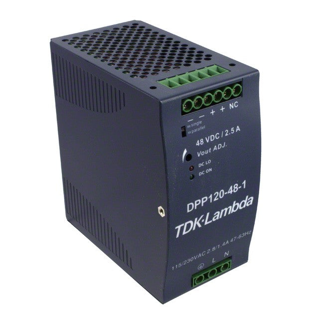TDK-Lambda DPP120-48-1, AC/DC DIN Rail Power Supply, Input 90-264VAC, Output 48VDC 2.5A 120W (DPP120481)