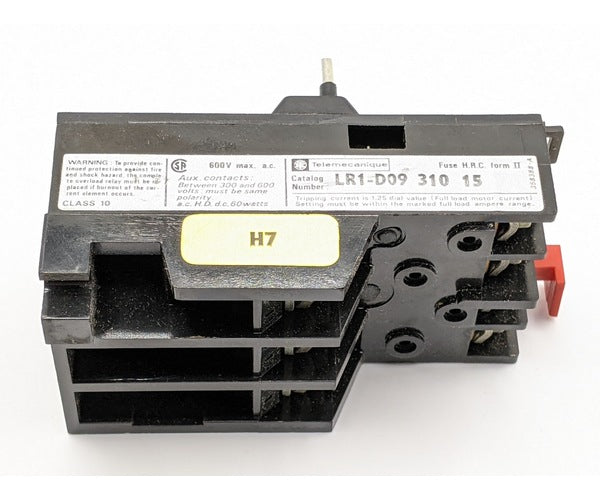Schneider Telemecanique LR1-D09-310 3-Phase 600V Bimetallic Thermal Overload Motor Starter Relay (LR1D09310)