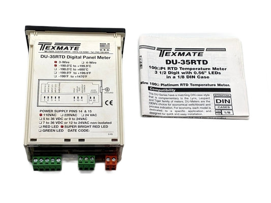 Texmate DU-35RTD-C.1 Temperature Digital Panel Meter (DU35RTDC1)
