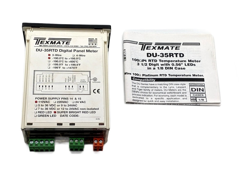 Texmate DU-35RTD-C.1 Temperature Digital Panel Meter (DU35RTDC1)