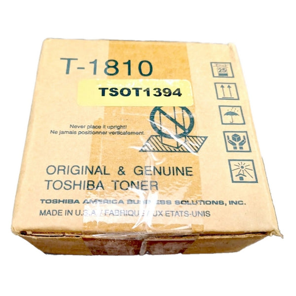 Toshiba T-1810 Genuine Original OEM Toner Cartridge, New (T1810, 1810)