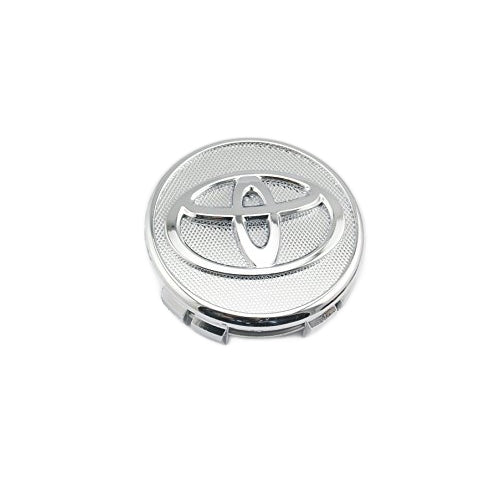 Silver Wheel Center Caps for Toyota, Pack of 4, 57mm Outer Diameter, Frosted Surface