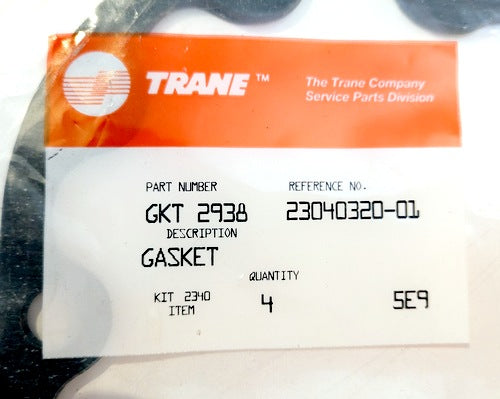 Trane GKT 2938 Genuine Original OEM Gasket, Pack of 4, New (GKT2938)