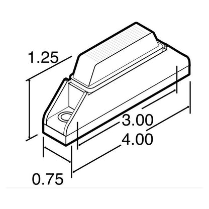 Truck-Lite 35004Y Marker Clearance Light Kit, Military, LED, Yellow Rectangular, 2 Diode