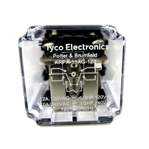 Potter & Brumfield KRPA-11AG-120 Industrial Power Relay DPDT 120VAC 10A 8-Pin Octal