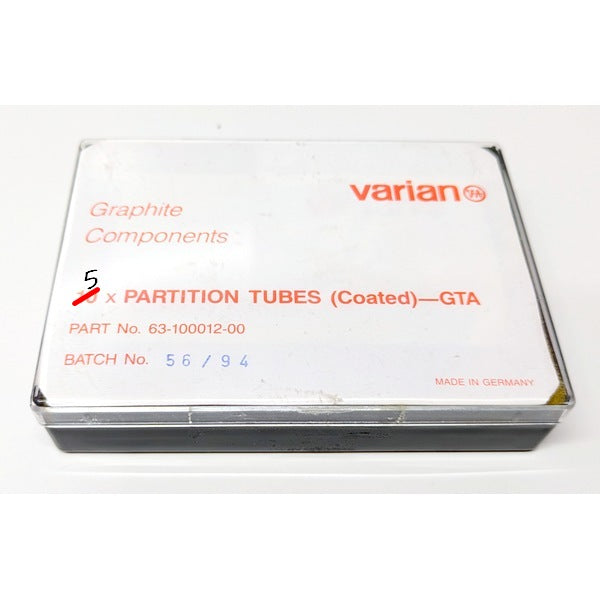 Varian/Agilent 63-100012-00 New Genuine Original Graphite Tubes, Coated, Pack of 5