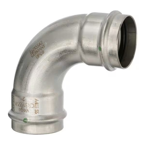 Viega 80425 New Genuine Original ProPress 316 Stainless Steel 90° Elbow 2″ × 2″
