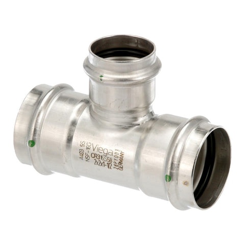 Viega 80750 New Genuine Original ProPress 2″ x 2″ x 1-1/2″ 316 Stainless Steel Reducing Tee