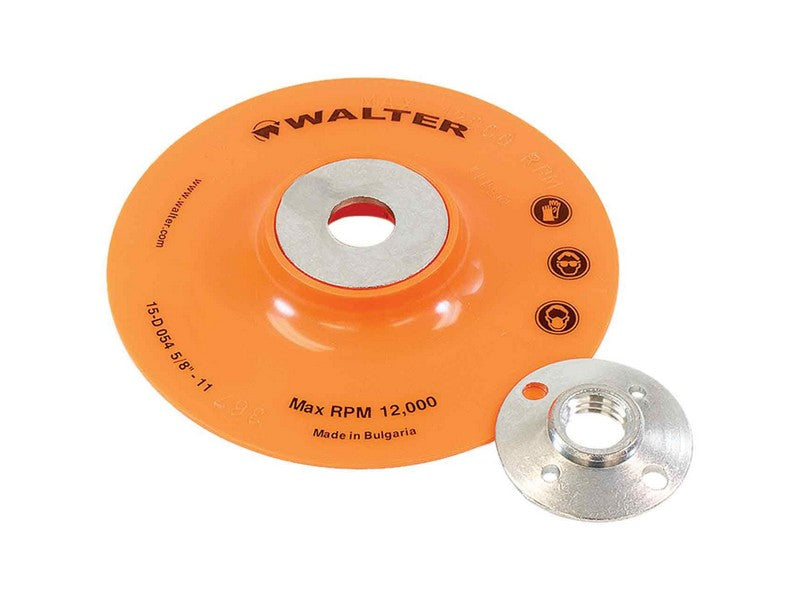 Walter Surface Technologies 15-D 054 New 5" x 5/8"-11 Backing Pad for Sanding Discs
