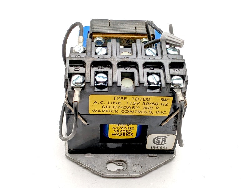 Warrick Controls 1D1D0, New, Electromechanical Control Relay, 1 x NO, 1 x NC, 115VAC, Sec: 300V