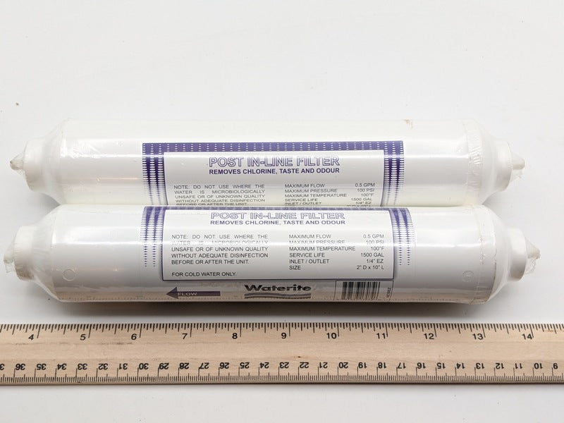 Waterite AIC10EZ 2-Pack New Genuine Original GAC Quick-Connect Filters