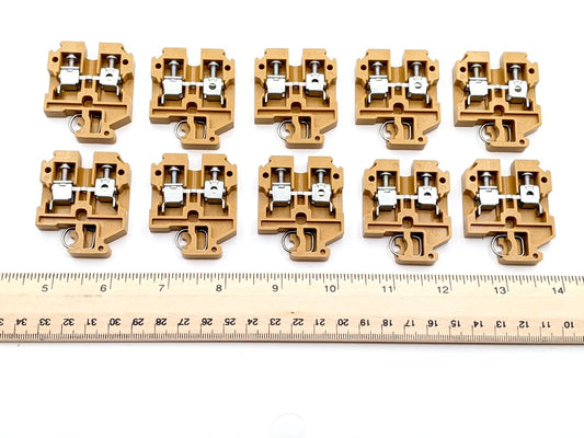 Weidmuller SAK 6N KRG, 10-Pack, New Genuine Original Feed-through Terminal Block (0193220000)