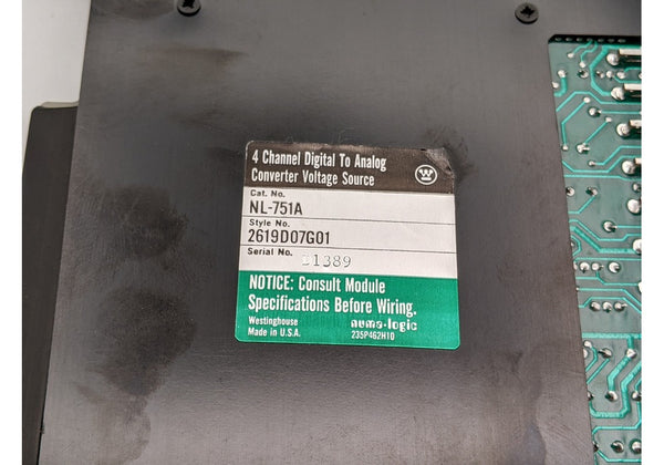 Westinghouse Numa-Logic NL-751A New Genuine Original OEM 4-Channel Digital to Analog Converter