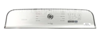 Whirlpool W11636627 Genuine Original OEM Washer Overlay Fascia Assembly