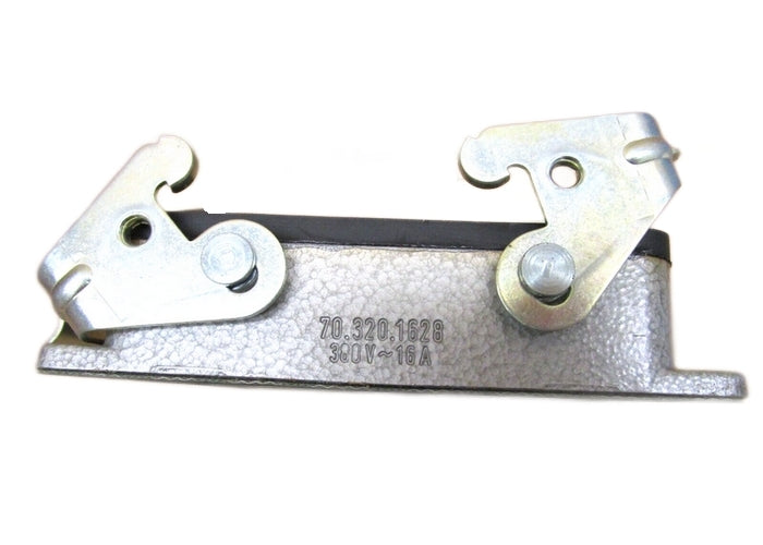 Wieland 70.320.1628.0 Heavy Duty Connector, Open Bottom, Base, Panel Mount, Aluminum Alloy Body, 2 Lever, 16B