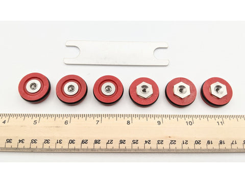 Wynn Marine 1279-088 Guide Rollers Set of 6 for Type C Windshield Wiper Blade Assembly (Copy)