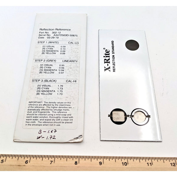 X-Rite 302-12 New Genuine Original 3-Step Ceramic Reflection Calibration Plate