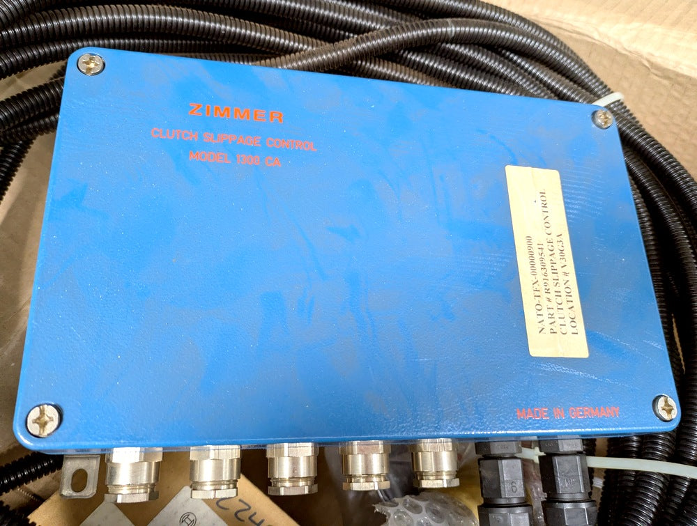 Zimmer 1300CA Clutch Slippage Control Box with Control Unit Model 1380A