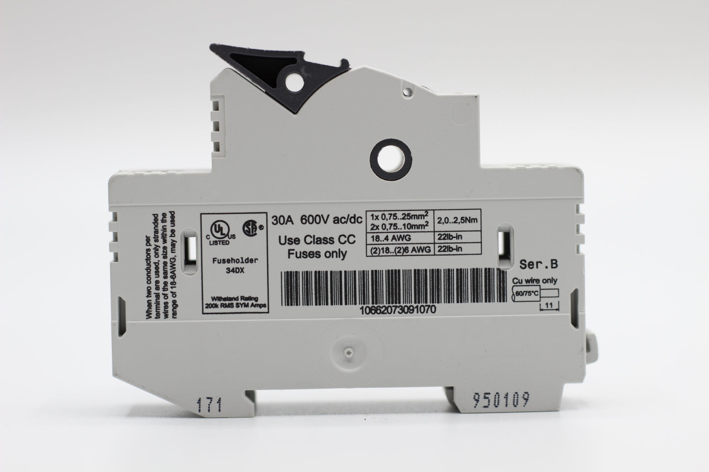 Allen-Bradley 1492-FB1C30-D1 New Genuine Original 1-Pole 30A Fuse Holder with Indicator