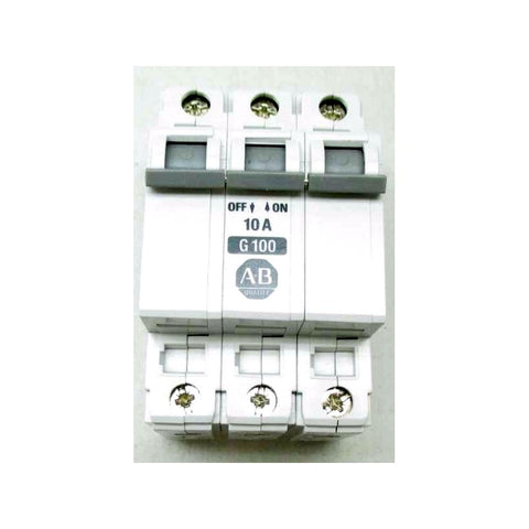 Allen-Bradley 1492-CB3-G100 10A, 3-Pole, 3-Phase, 480V, Circuit Breaker, DIN Mount
