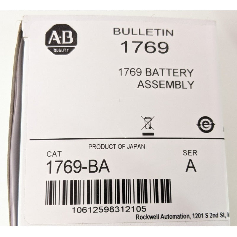 Allen-Bradley 1769-BA New Genuine Original CompactLogix 3V Battery Assembly
