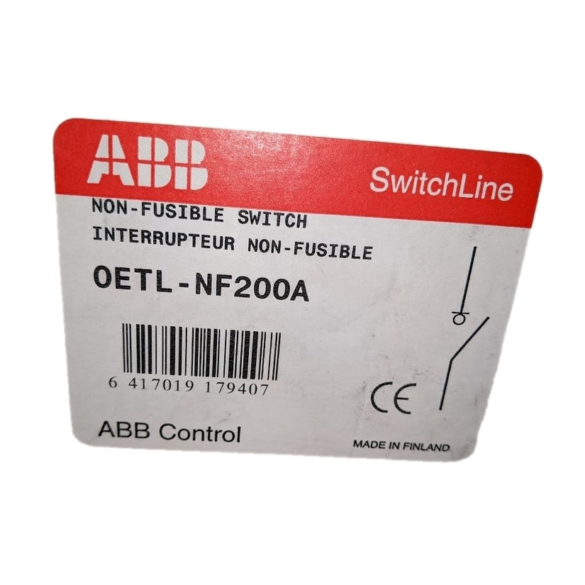 ABB OETL-NF200A New Genuine Original 200A 3P 600VAC Non-fusible Disconnect Switch