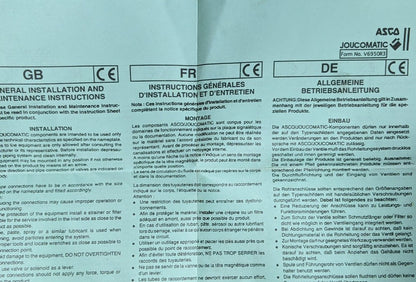 ASCO Red Hat 8210G7 Solenoid Valve, Brass Body