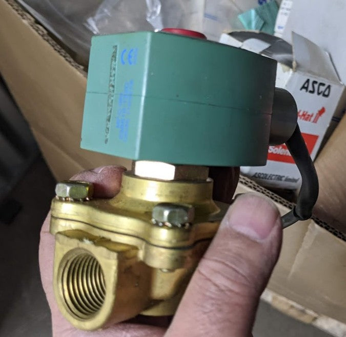 ASCO Red Hat 8210G7 Solenoid Valve, Brass Body