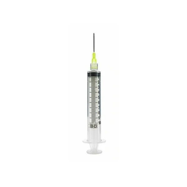 BD 309644 10mL/cc Syringe with PrecisionGlide Detachable Needle 20g x 1", Luer-Lok Tip Sterile, Box of 100
