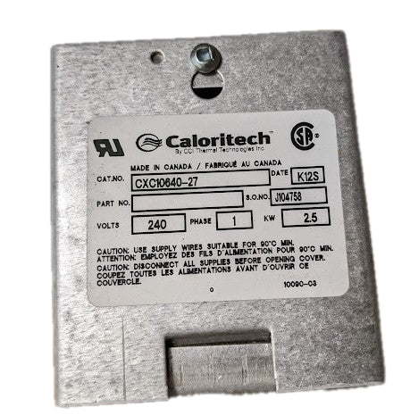 Caloritech CXC10640-27 Immersion Heater, 2500W, 240V, 1Ph