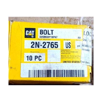 CAT Caterpillar 2N-2765 New Genuine Original High Temperature Hex Flange Head Bolt, Box of 10 pcs.