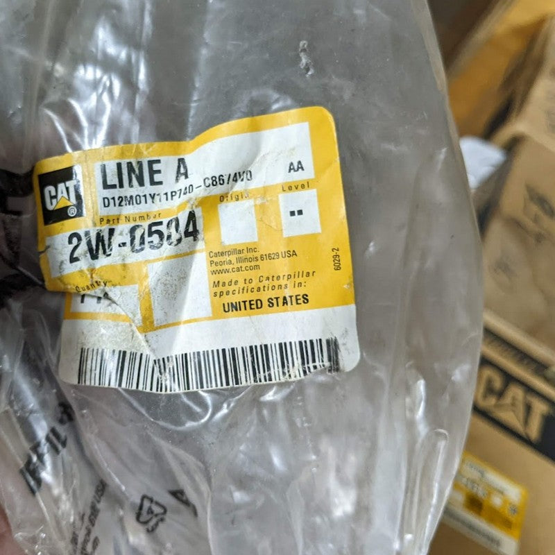 CAT Caterpillar 2W-0504 Genuine Original OEM Line A Fuel Injection Line (2W0504)