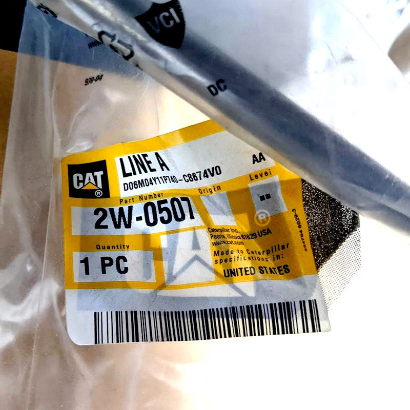 CAT Caterpillar 2W-0507 Genuine Original OEM Line A Fuel Injection Line (2W0507)
