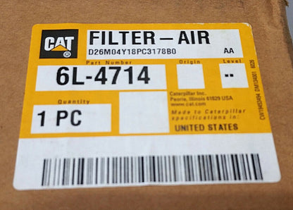 Caterpillar 6L-4714 New Genuine Original Panel Air Cleaner Element High Efficiency Cabin Air Filter