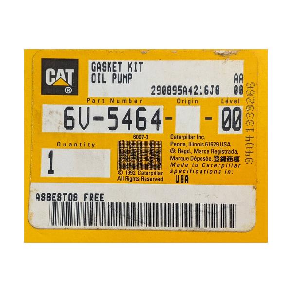 CAT Caterpillar 6V-5464 Genuine Original OEM Oil Pump Gasket Packing Kit (6V5464)