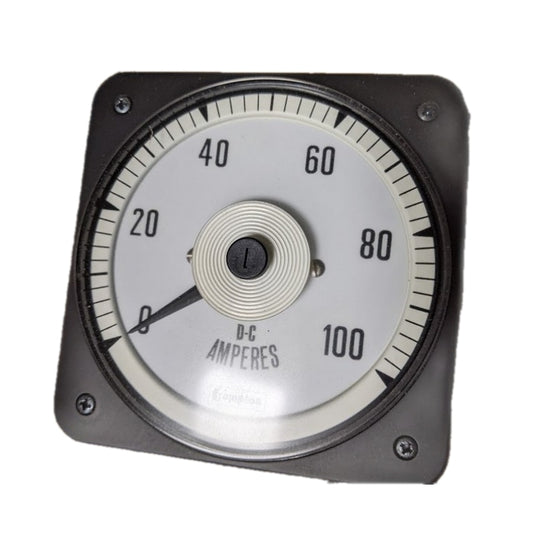 Crompton 077-05AA-EYPK-BR New Genuine Original Analog DC Panel Ammeter