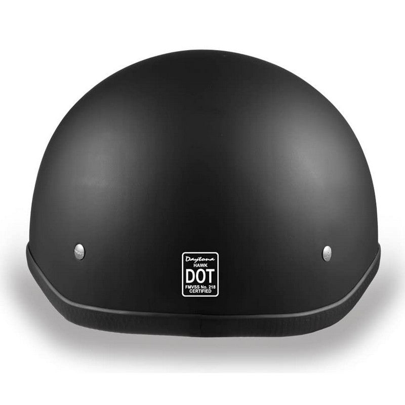 Daytona Hawk "Polo Style" New DOT Helmet, Dull Black, Size XS