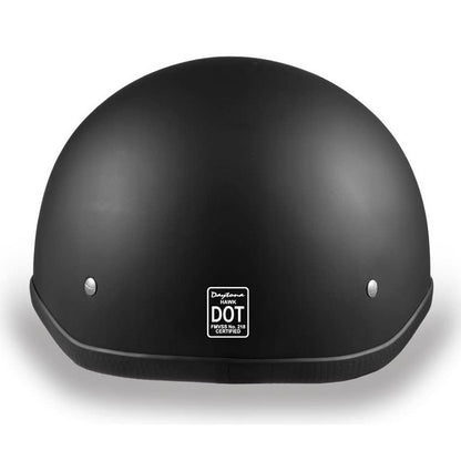 Daytona Hawk "Polo Style" New DOT Helmet, Dull Black, Size XS