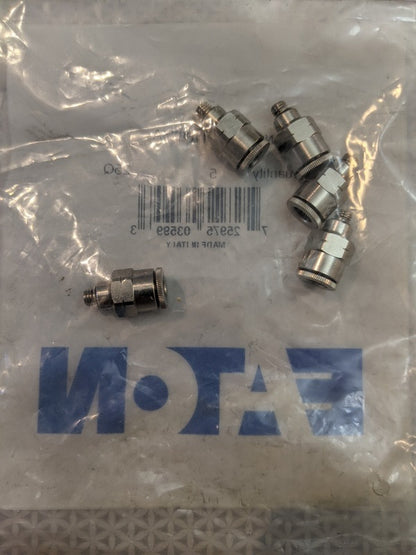 Eaton Aeroquip 1168X4A Male Connector, Pack of 5, (1/4 Tube O.D. x 1/8 Male Threaded)