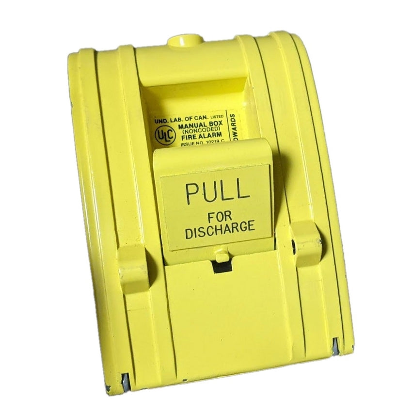 Edwards Signalling 10219C 270 Series Manual Box Fire Alarm Noncoded, Yellow