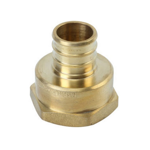 Eastern Foundry & Fittings EFF 105244-LF Lead-Free F1807 Non-Swivel Brass 1/2" PEX x 1/2" FPT Brass Adapters, Bag of 25