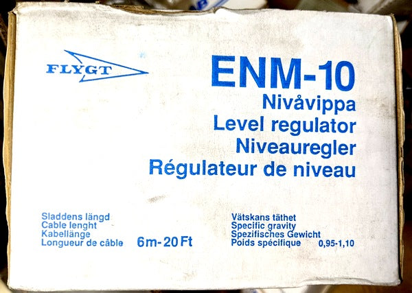 FLYGT ENM-10 Liquid Level Pump Control Float Regulator Switch, 20m/65ft